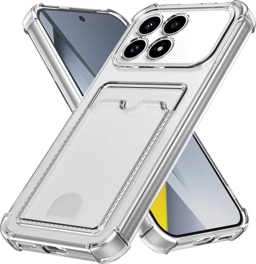 Xiaomi Poco F8 Pro Hoesje Dun TPU met Pasjeshouder Back Cover Transparant afbeelding 2