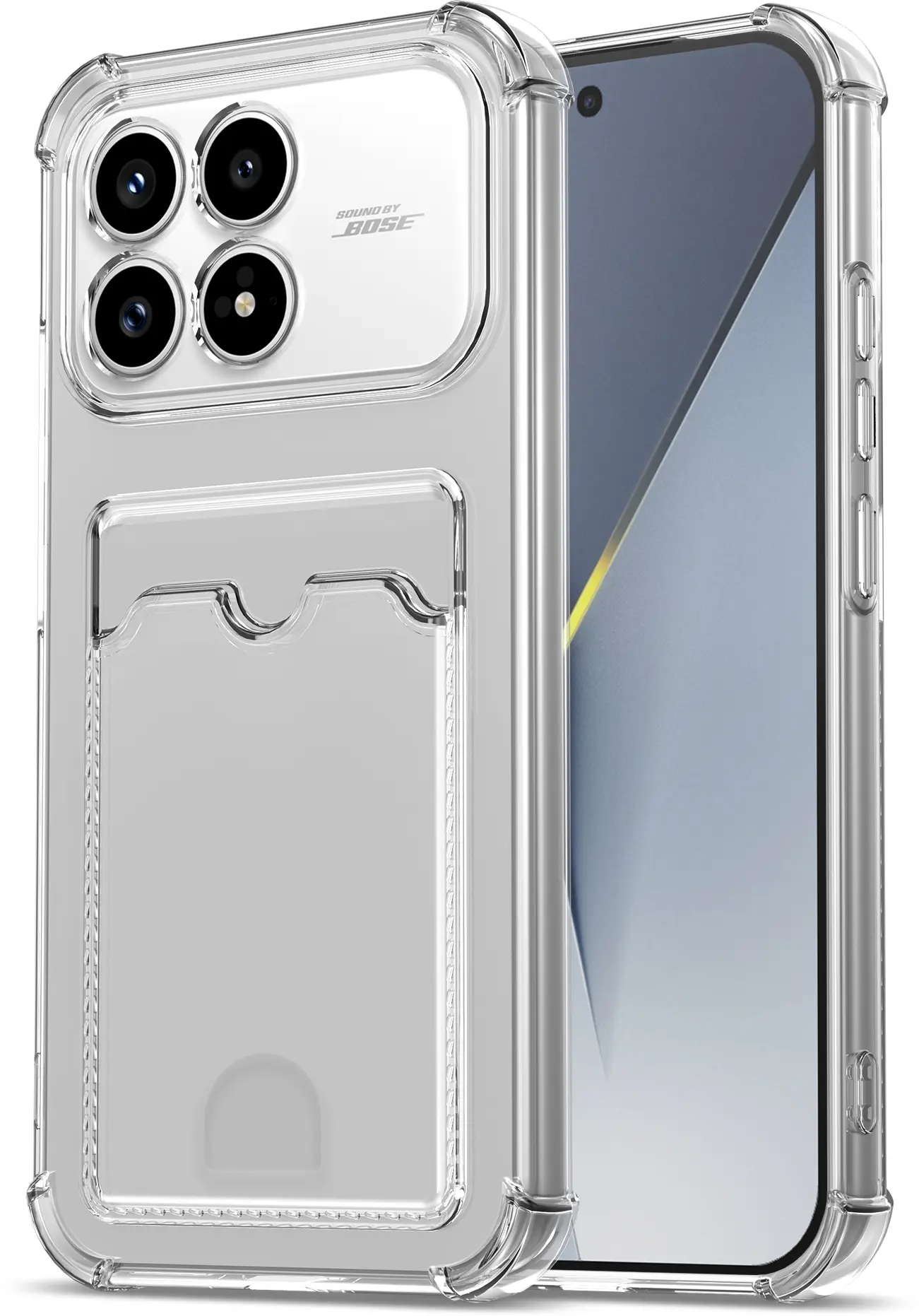 Xiaomi Poco F8 Pro Hoesje Dun TPU met Pasjeshouder Back Cover Transparant afbeelding 2