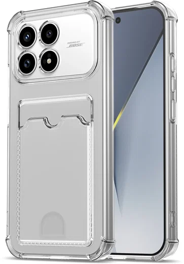 Xiaomi Poco F8 Pro Hoesje Dun TPU met Pasjeshouder Back Cover Transparant afbeelding 2