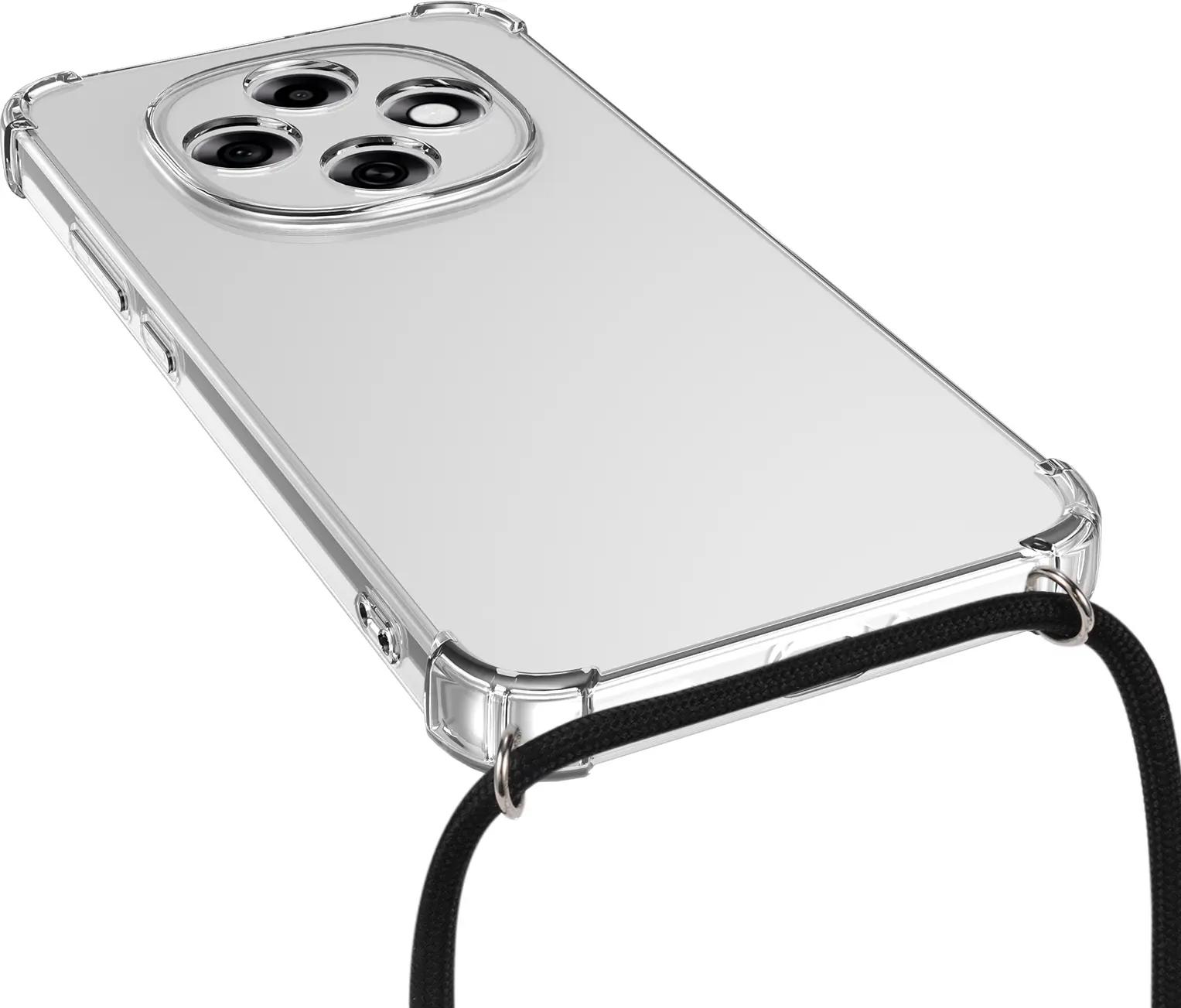 Oppo A6 Pro 5G Hoesje met Koord Schokbestendig TPU Transparant afbeelding 5