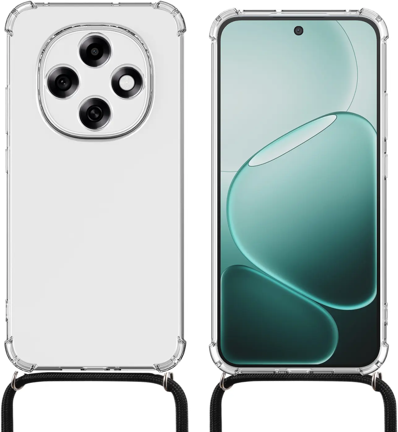Oppo A6 Pro 5G Hoesje met Koord Schokbestendig TPU Transparant afbeelding 4