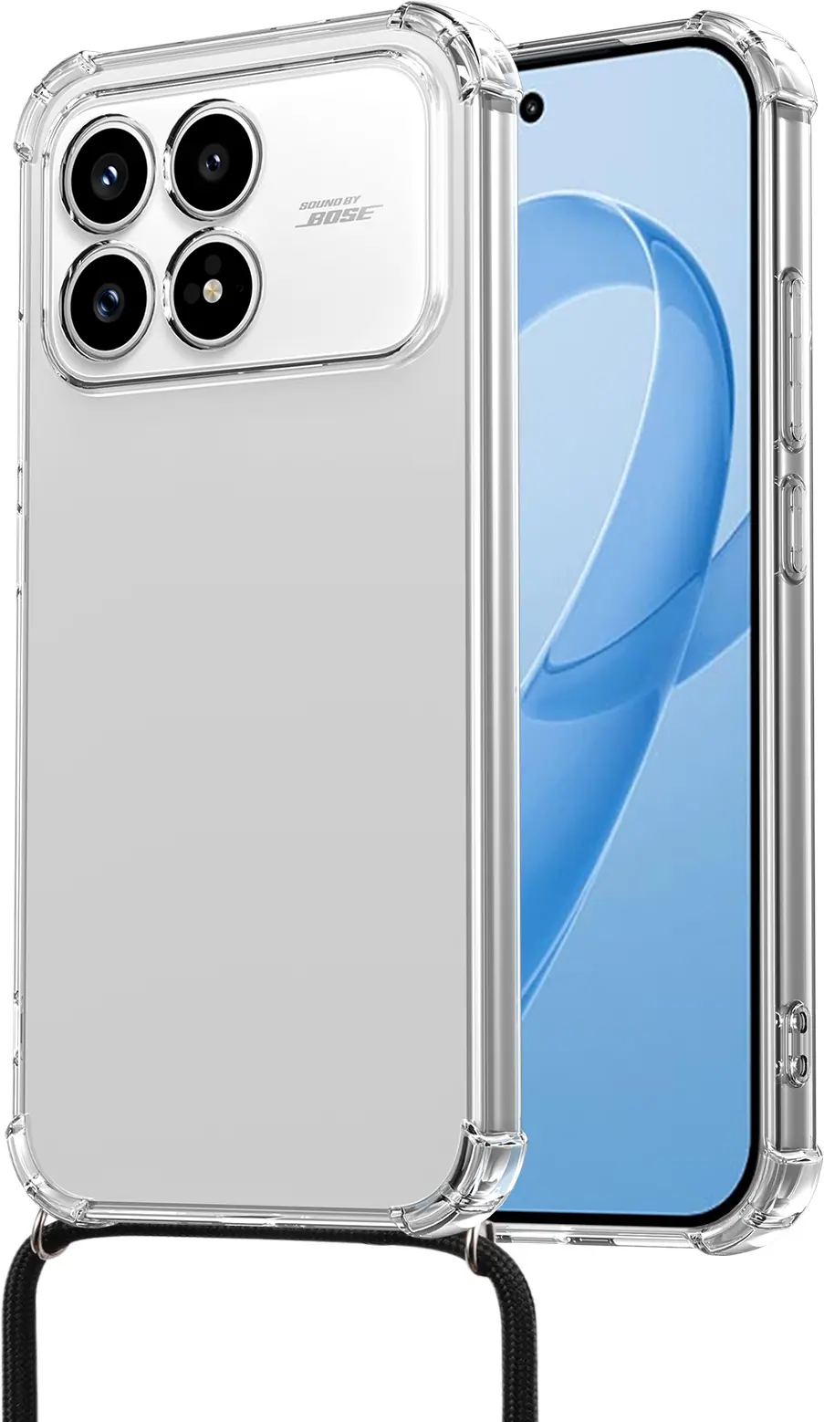 Xiaomi Poco F8 Pro Hoesje met Koord Schokbestendig TPU Transparant afbeelding 2