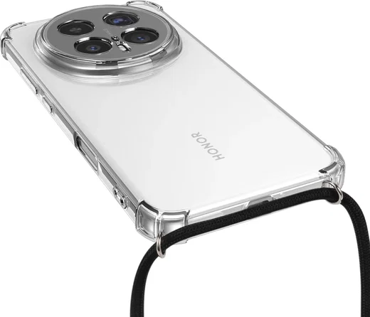 Honor Magic 8 Pro Hoesje met Koord Schokbestendig TPU Transparant afbeelding 3