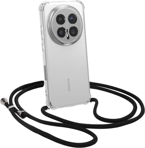 Honor Magic 8 Pro Hoesje met Koord Schokbestendig TPU Transparant afbeelding 1