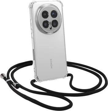 Honor Magic 8 Pro Hoesje met Koord Schokbestendig TPU Transparant