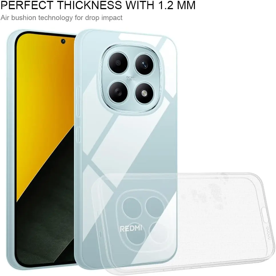Xiaomi Poco M8 Hoesje Dun TPU Back Cover Transparant afbeelding 2