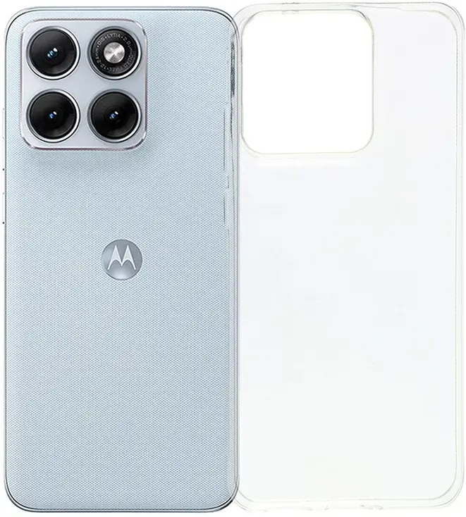 Motorola Moto G77 Hoesje Dun TPU Back Cover Transparant afbeelding 1