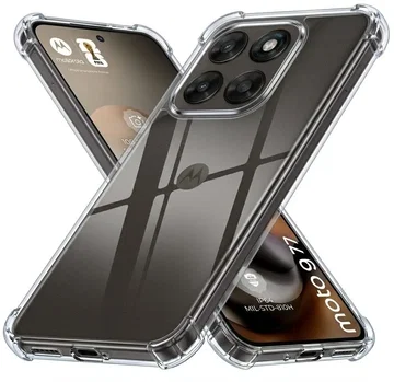 Motorola Moto G77 Hoesje Schokbestendig en Dun TPU Back Cover Transparant