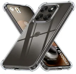 Motorola Moto G77 Hoesje Schokbestendig en Dun TPU Back Cover Transparant afbeelding