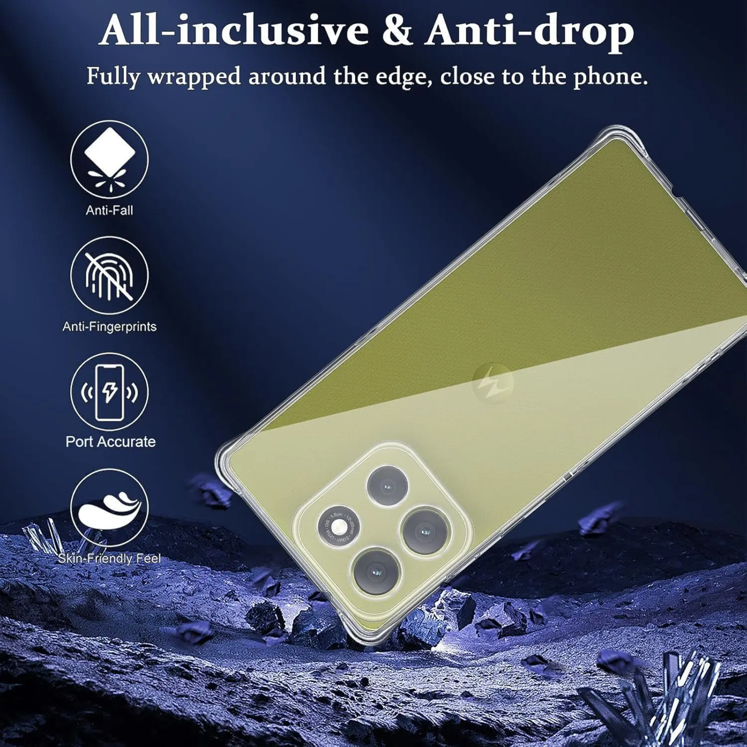 Motorola Moto G57 Power Hoesje Schokbestendig en Dun TPU Back Cover Transparant afbeelding 7