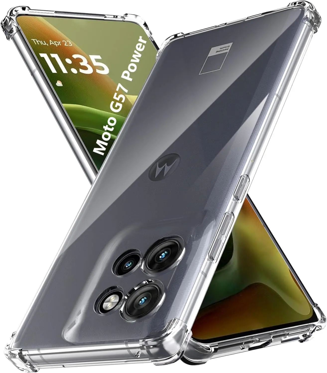 Motorola Moto G57 Power Hoesje Schokbestendig en Dun TPU Back Cover Transparant afbeelding 1