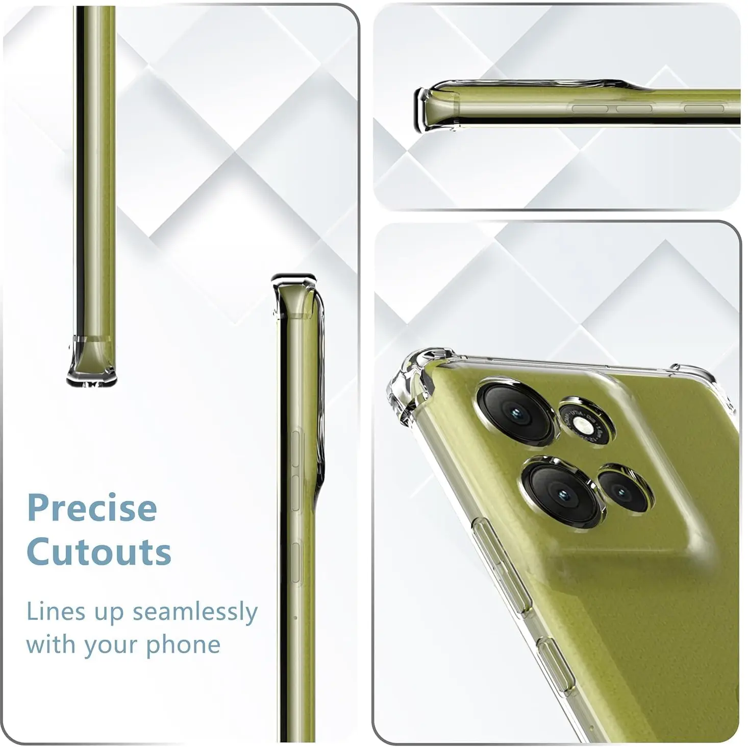 Motorola Moto G57 Power Hoesje Schokbestendig en Dun TPU Back Cover Transparant afbeelding 2