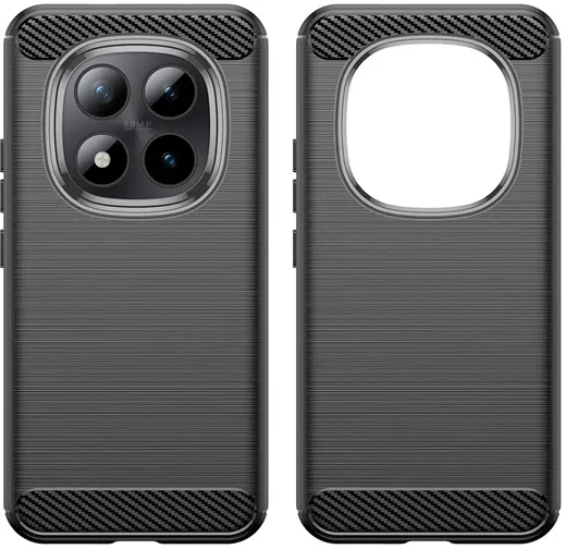 Xiaomi Poco M8 Pro Hoesje Geborsteld TPU Flexibele Back Cover Zwart afbeelding 2