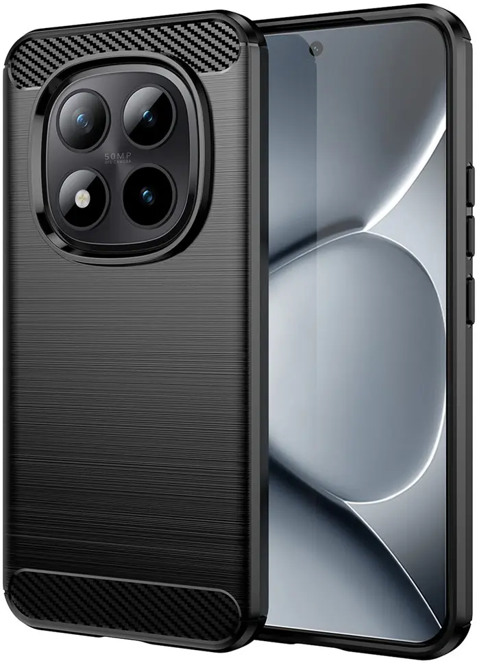 Xiaomi Poco M8 Pro Hoesje Geborsteld TPU Flexibele Back Cover Zwart afbeelding 1