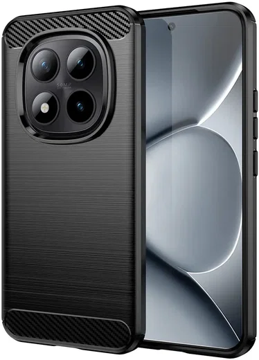 Xiaomi Poco M8 Pro Hoesje Geborsteld TPU Flexibele Back Cover Zwart afbeelding 1