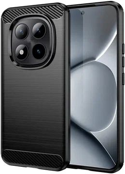 Xiaomi Poco M8 Pro Hoesje Geborsteld TPU Flexibele Back Cover Zwart