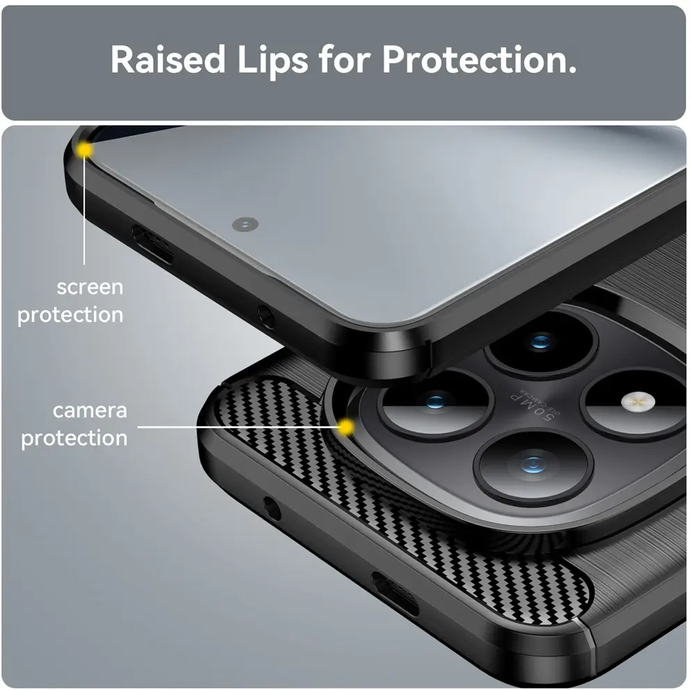 Xiaomi Poco M8 Pro Hoesje Geborsteld TPU Flexibele Back Cover Zwart afbeelding 7