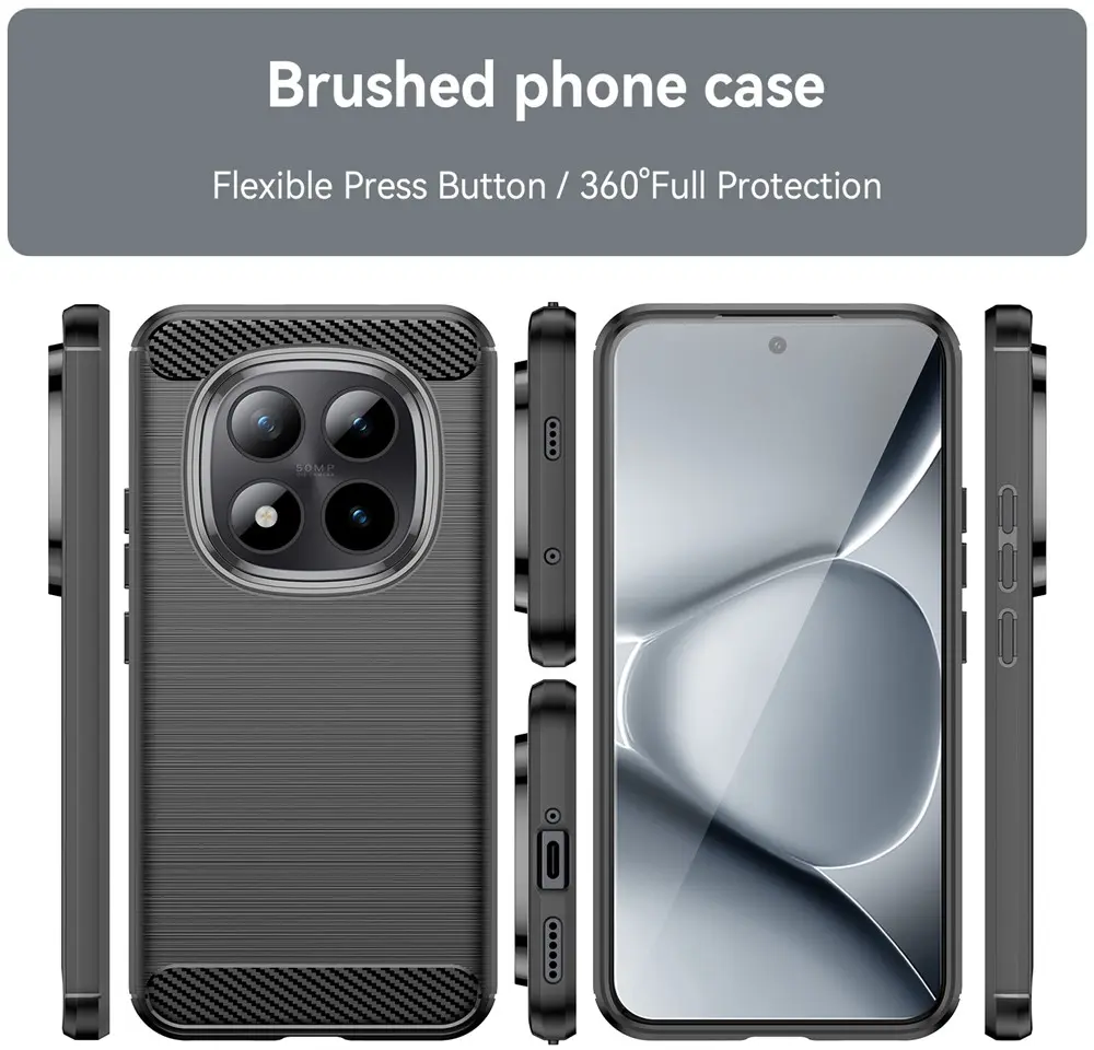 Xiaomi Poco M8 Pro Hoesje Geborsteld TPU Flexibele Back Cover Zwart afbeelding 9