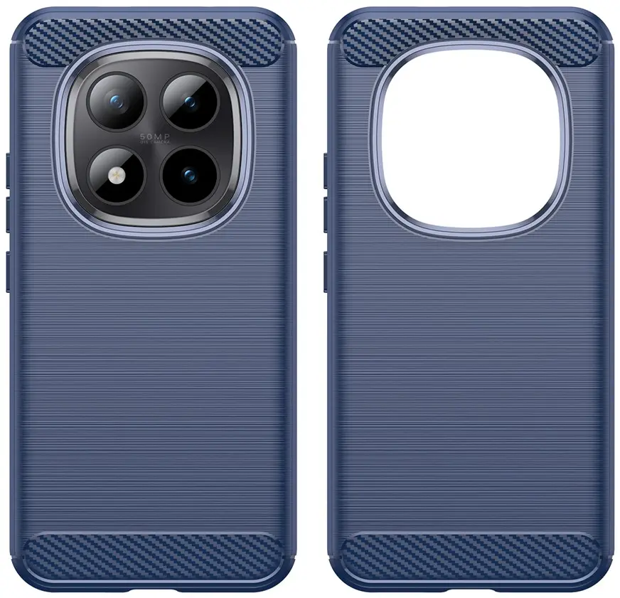 Xiaomi Poco M8 Pro Hoesje Geborsteld TPU Flexibele Back Cover Blauw afbeelding 2