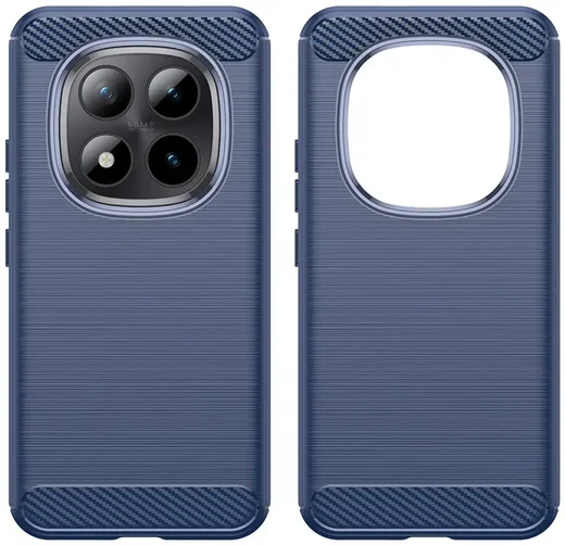 Xiaomi Poco M8 Pro Hoesje Geborsteld TPU Flexibele Back Cover Blauw afbeelding 2