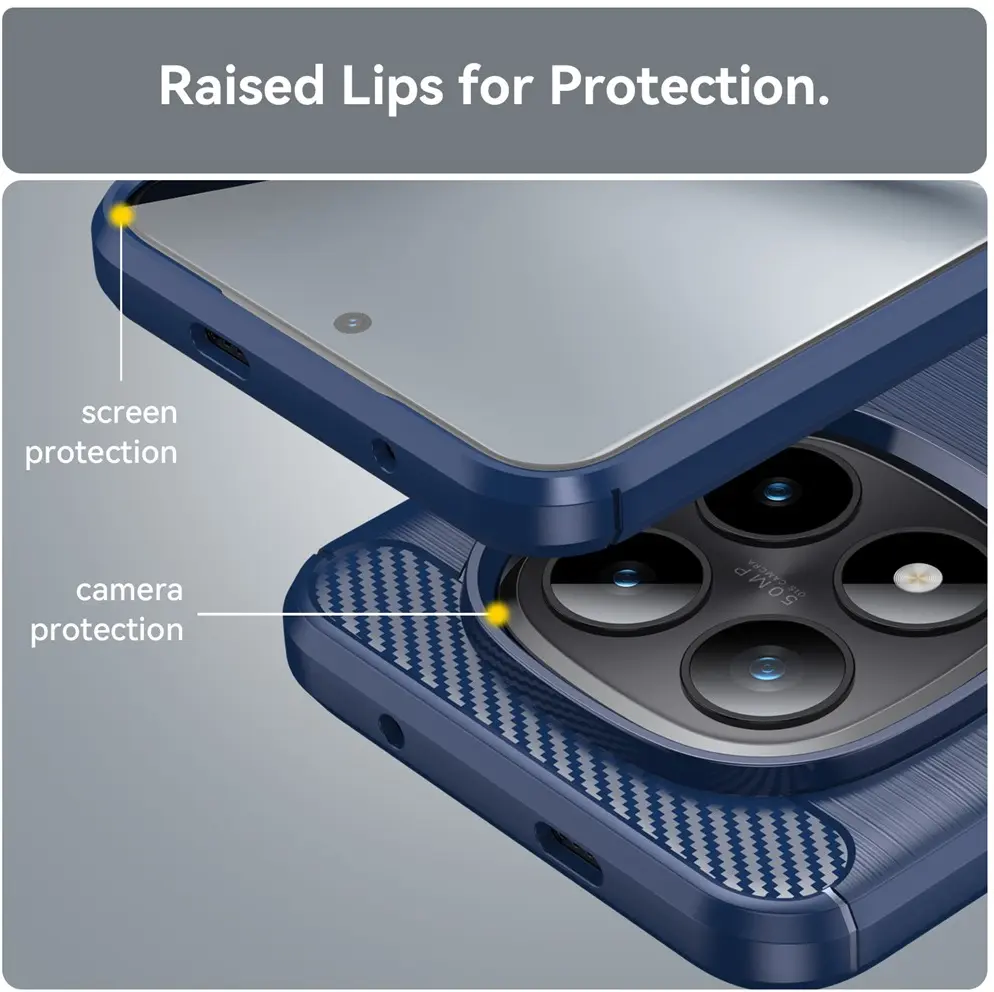 Xiaomi Poco M8 Pro Hoesje Geborsteld TPU Flexibele Back Cover Blauw afbeelding 9