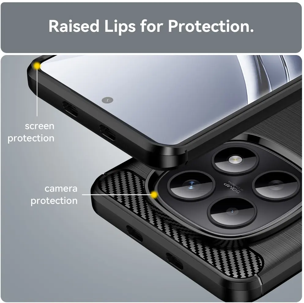 Xiaomi Poco M8 Hoesje Geborsteld TPU Flexibele Back Cover Zwart afbeelding 9