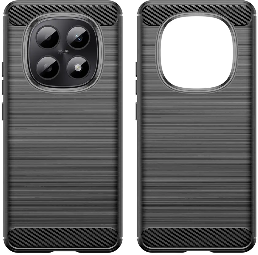 Xiaomi Poco M8 Hoesje Geborsteld TPU Flexibele Back Cover Zwart afbeelding 2