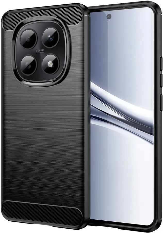 Xiaomi Poco M8 Hoesje Geborsteld TPU Flexibele Back Cover Zwart afbeelding 1