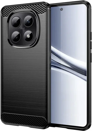 Xiaomi Poco M8 Hoesje Geborsteld TPU Flexibele Back Cover Zwart afbeelding 1