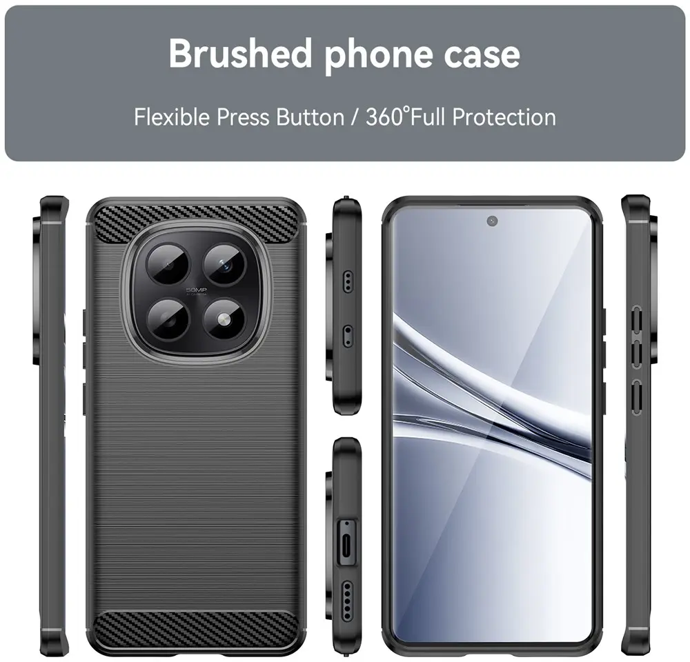 Xiaomi Poco M8 Hoesje Geborsteld TPU Flexibele Back Cover Zwart afbeelding 11