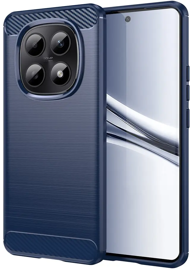 Xiaomi Poco M8 Hoesje Geborsteld TPU Flexibele Back Cover Blauw afbeelding 1
