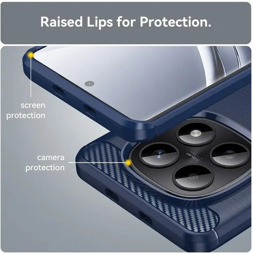 Xiaomi Poco M8 Hoesje Geborsteld TPU Flexibele Back Cover Blauw afbeelding 9