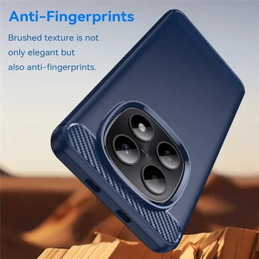 Xiaomi Poco M8 Hoesje Geborsteld TPU Flexibele Back Cover Blauw afbeelding 4