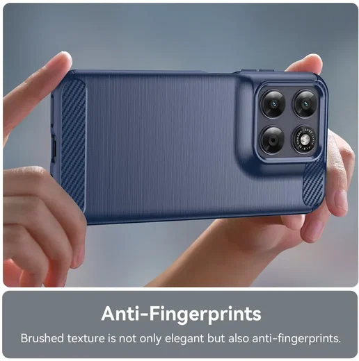 Motorola Moto G77 Hoesje Geborsteld TPU Flexibele Back Cover Blauw afbeelding 6