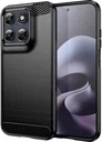 Motorola Moto G67 Hoesje Geborsteld TPU Flexibele Back Cover Zwart