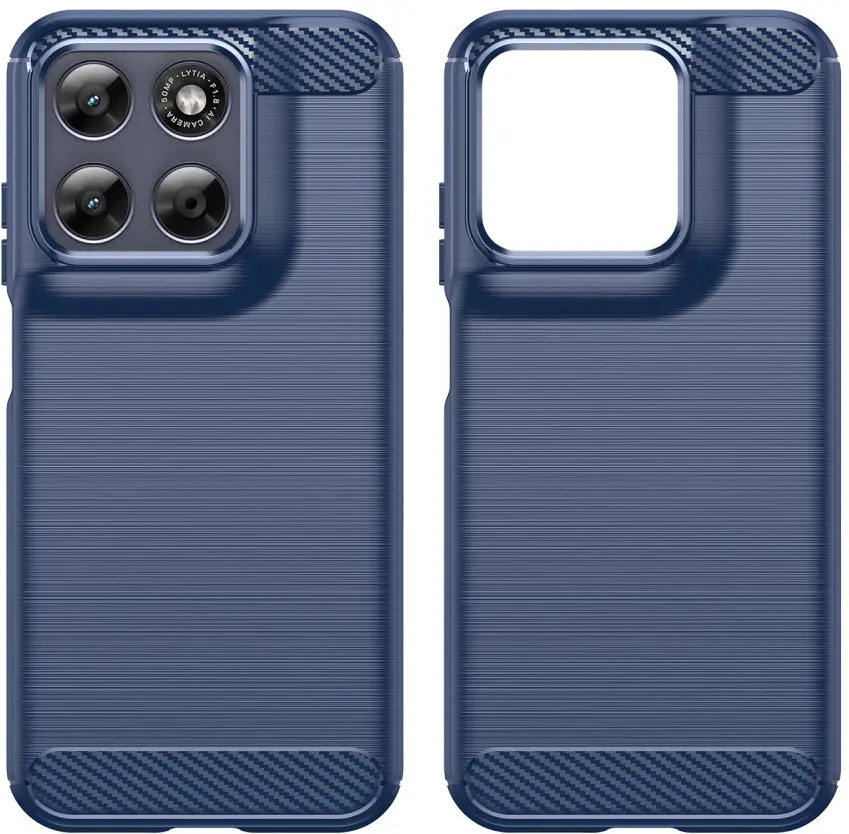 Motorola Moto G67 Hoesje Geborsteld TPU Flexibele Back Cover Blauw afbeelding 9