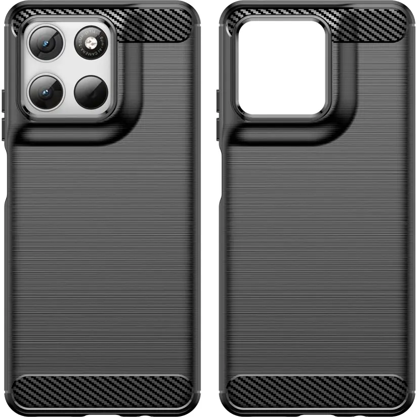 Motorola Moto G57 Power Hoesje Geborsteld TPU Flexibele Back Cover Zwart afbeelding 7