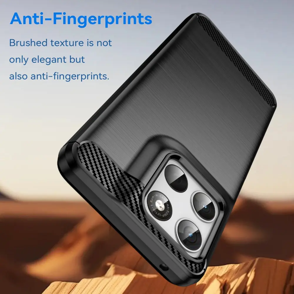 Motorola Moto G57 Power Hoesje Geborsteld TPU Flexibele Back Cover Zwart afbeelding 2