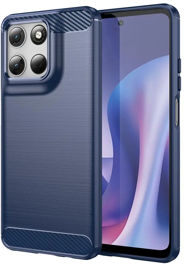 Motorola Moto G57 Power Hoesje Geborsteld TPU Flexibele Back Cover Blauw afbeelding 1