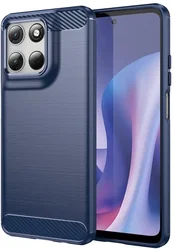 Motorola Moto G57 Power Hoesje Geborsteld TPU Flexibele Back Cover Blauw afbeelding