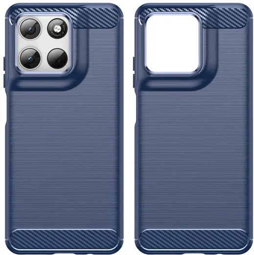 Motorola Moto G57 Power Hoesje Geborsteld TPU Flexibele Back Cover Blauw afbeelding 9