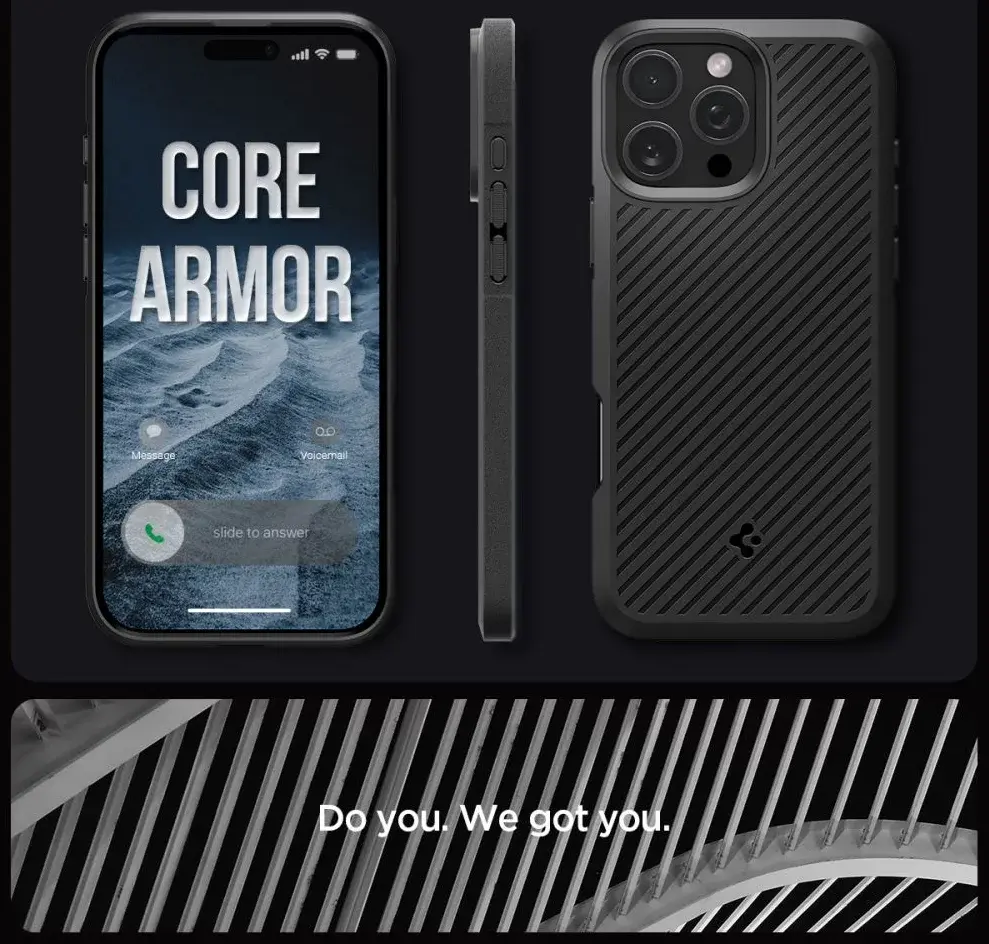 Spigen Core Armor Apple iPhone 16 Pro Hoesje Back Cover Zwart afbeelding 7