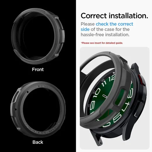 Spigen Liquid Air - Samsung Galaxy Watch 6 Classic 43MM Hoesje - Matte Zwart afbeelding 2