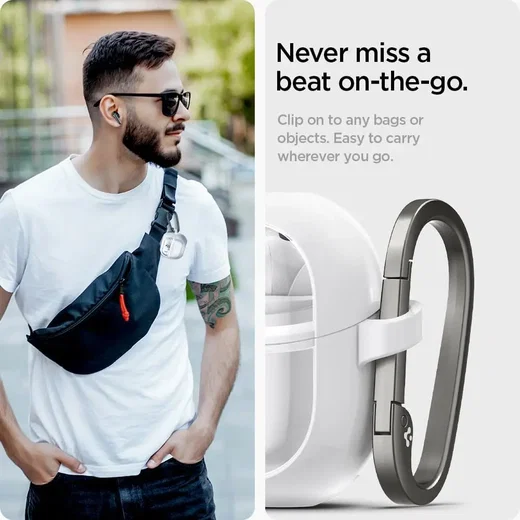 Spigen Galaxy Buds 3 / Buds 3 Pro Hoesje Ultra Hybrid Beschermcase Wit afbeelding 6