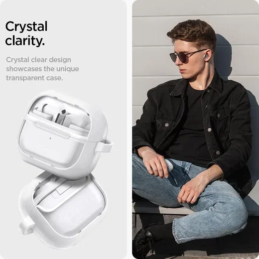 Spigen Galaxy Buds 3 / Buds 3 Pro Hoesje Ultra Hybrid Beschermcase Wit afbeelding 5