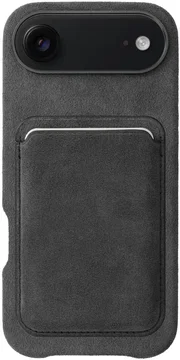 Rosso Avanti iPhone Air Hoesje Alcantara MagSafe met Wallet Grijs