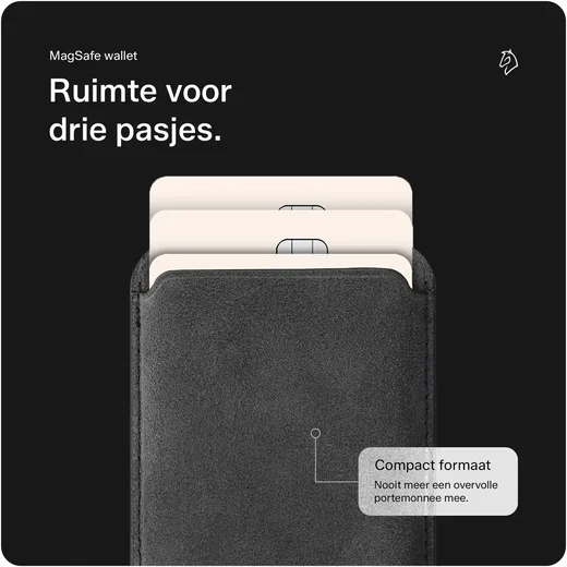Rosso Avanti iPhone Air Hoesje Alcantara MagSafe met Wallet Grijs afbeelding 6