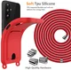 Samsung Galaxy A56 / A36 Hoesje met Koord en Pasjeshouder Siliconen Rood afbeelding 9