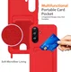 Samsung Galaxy A56 / A36 Hoesje met Koord en Pasjeshouder Siliconen Rood afbeelding 6