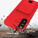 Samsung Galaxy A56 / A36 Hoesje met Koord en Pasjeshouder Siliconen Rood afbeelding 2